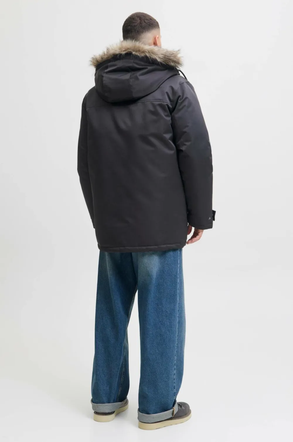 Jack & Jones Jakker & Frakker>Parka jjCharlie Detachable Faux Fur Black