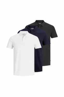 Jack & Jones Poloshirts>Poloshirt jjeBasic Polo SS 3-pak Navy blazer