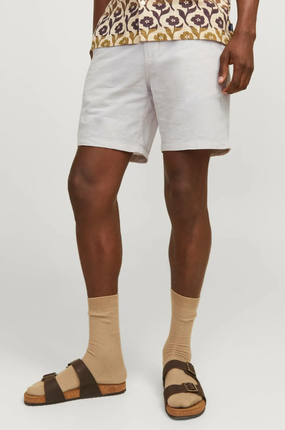 Jack & Jones Shorts jpStace Jjsummer Linen Blend Short Crockery Best