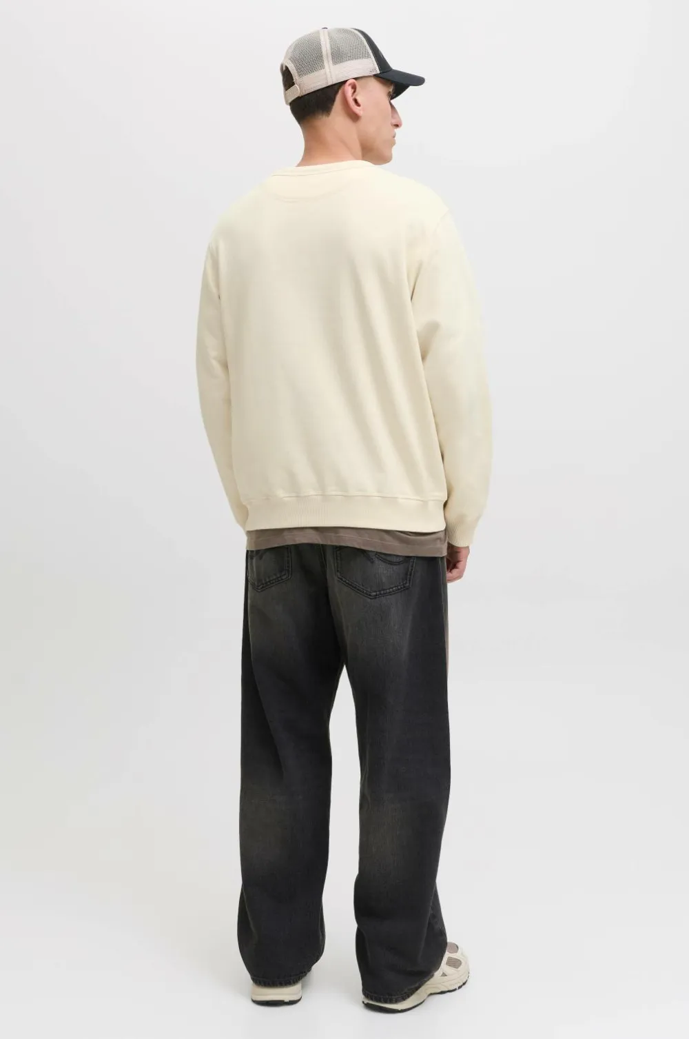 Jack & Jones Sweatshirt jorNorrebro Emb Sweat Crew Antique white New