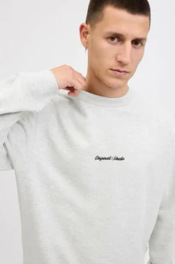 Jack & Jones Sweatshirt jorNorrebro Emb Sweat Crew White melange New