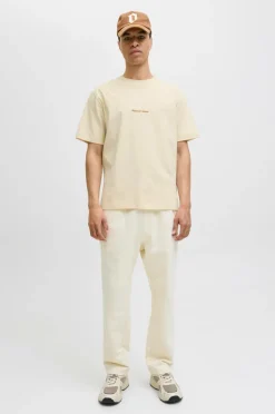 Jack & Jones T-shirt jorNorrebro Emb Tee SS Crew Neck NO Antique white Clearance