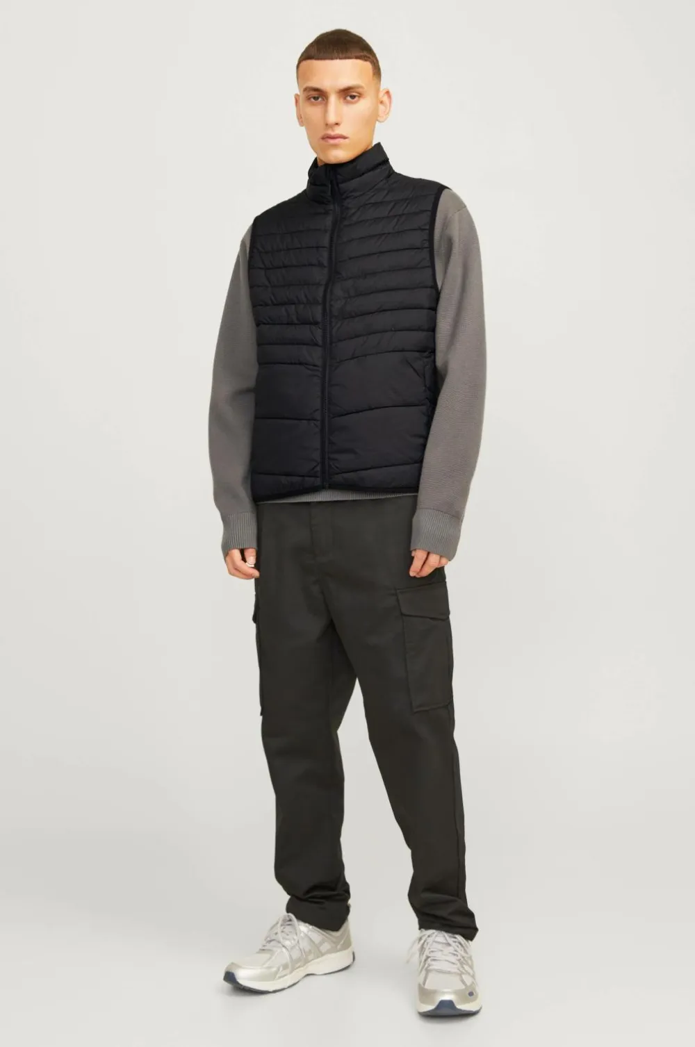 Jack & Jones Vest jjeState Packable BW Collar Black Online
