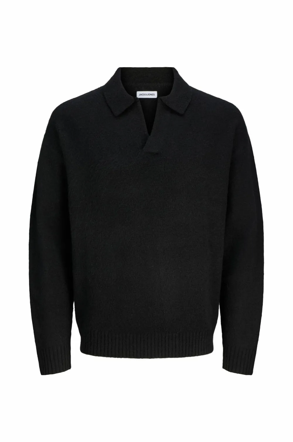 Jack & Jones Trøjer & Cardigans>Junior Pullover jjoho Ollie Knit Split Neck Jnr Black