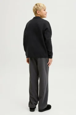 Jack & Jones Junior Pullover jprBlabradfort Knit Polo LN Jnr Black Discount