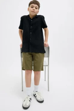 Jack & Jones Junior Shorts jpstJaiden jjCrinkle Jogger Short Jnr Olive night Sale