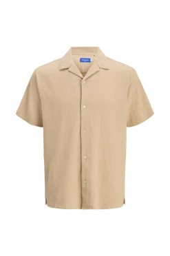 Jack & Jones Junior Skjorte jorLuke Crinkle Shirt SS Jnr Safari New