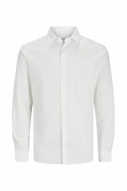 Jack & Jones Skjorter>Junior Skjorte jjeBreeze Linen Blend Shirt LS SN J White