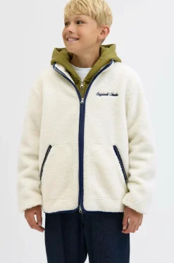 Jack & Jones Junior Teddyjakke jorNorrebro Teddy Jacket Jnr Cloud dancer New