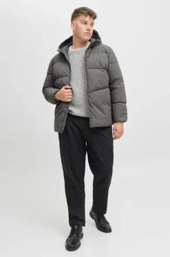 Jack & Jones Plus Pufferjakke jjGlobal Puffer Jacket Pls Castlerock