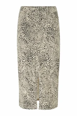 KAFFE Cowboynederdel Kalisa Skirt Abstract leopard Online