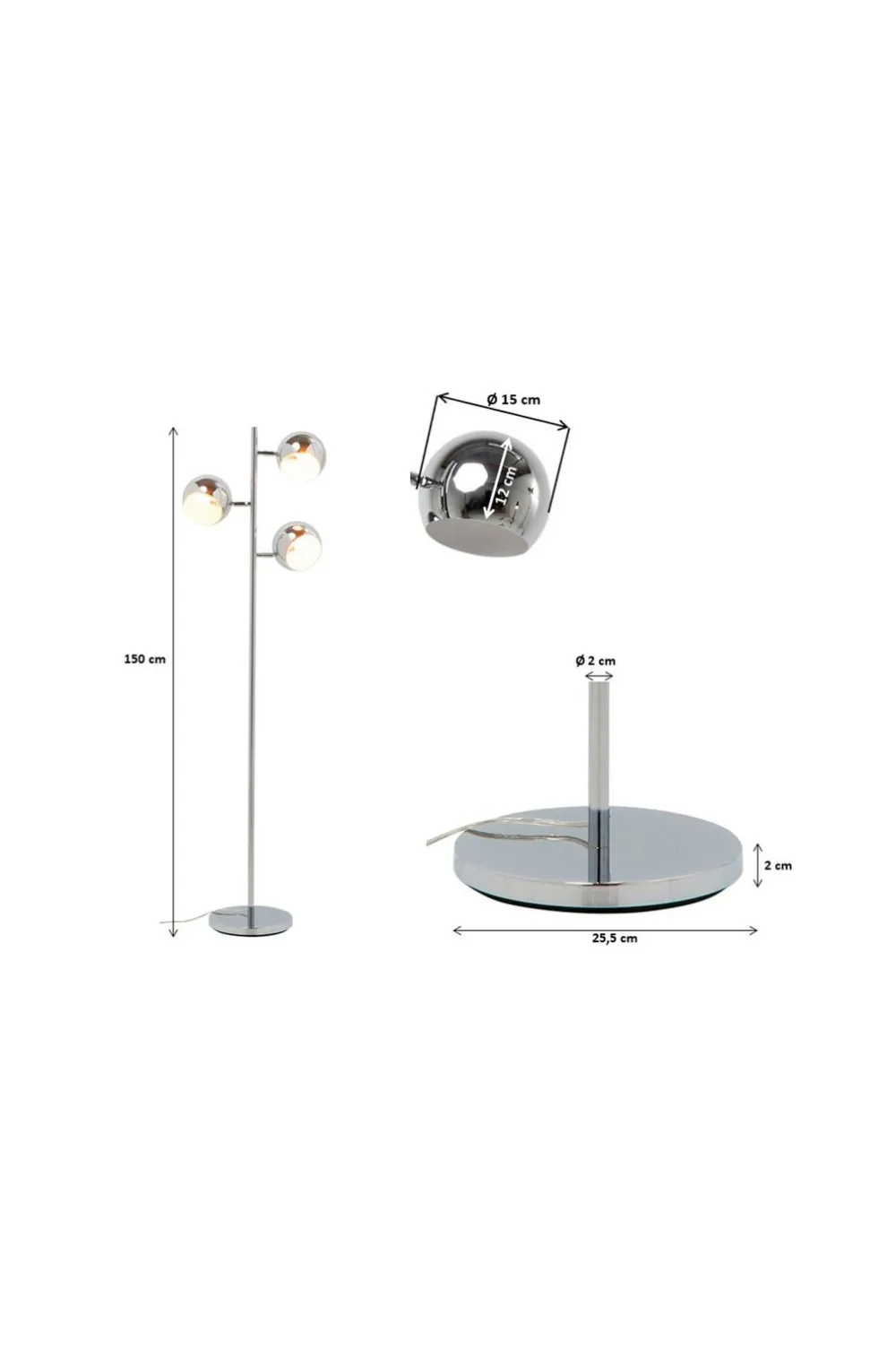 KARE Design Gulvlampe Calotta Nikkelpletteret messing Sale