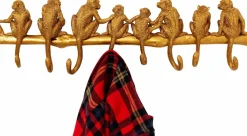 KARE Design Entrémøbler>Knagerække Monkey Hook Transparent guldfarve krom