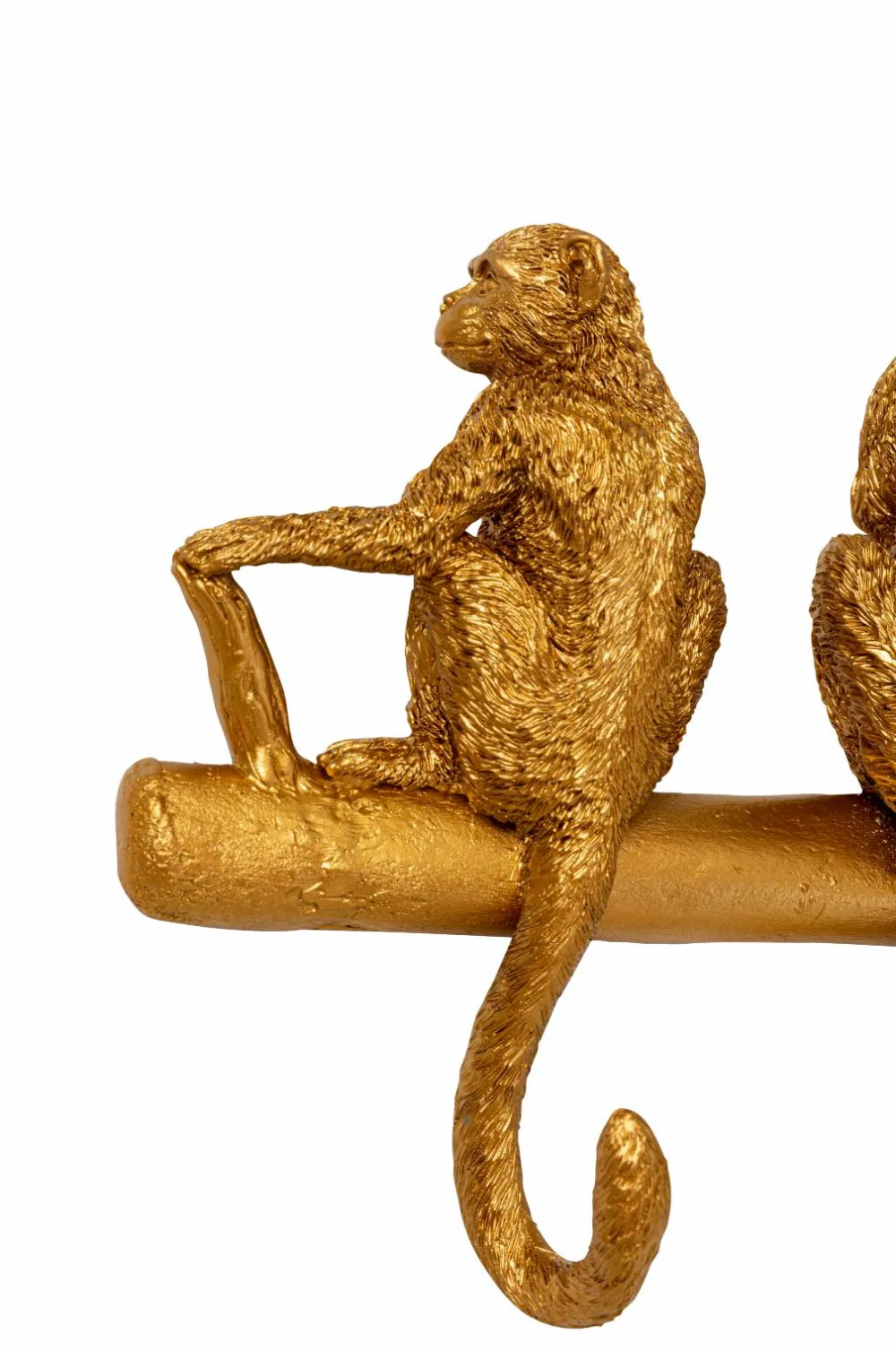 KARE Design Entrémøbler>Knagerække Monkey Hook Transparent guldfarve krom