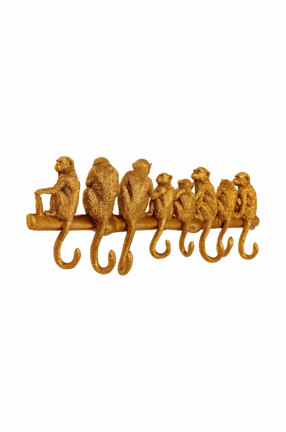 KARE Design Entrémøbler>Knagerække Monkey Hook Transparent guldfarve krom