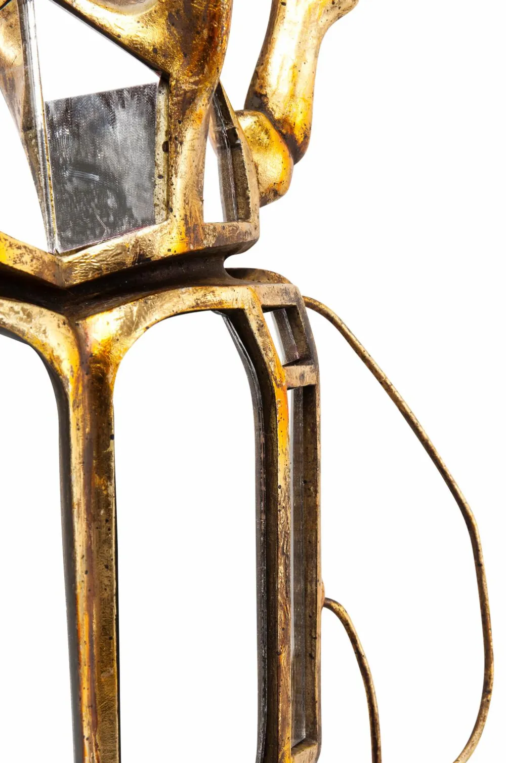 KARE Design Pynteting>Vægdekoration spejl Beetle Transparent guldfarve krom