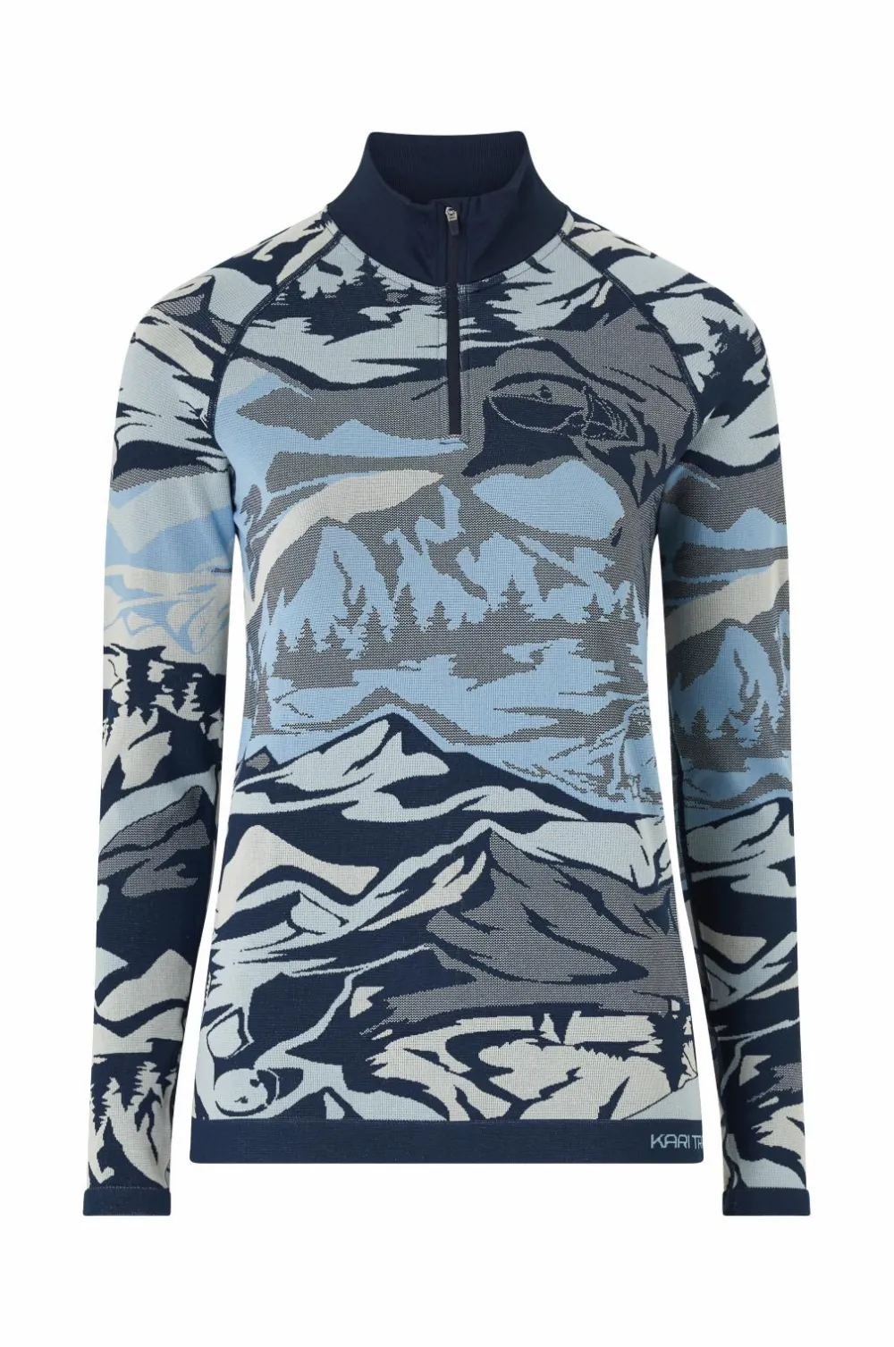 Kari Traa Skiundertøj|Skiundertøj>Termisk top Mille Half-zip Dark navy blue