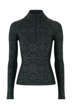 Kari Traa Skiundertøj|Skiundertøj>Termisk top Edith Half Zip Black