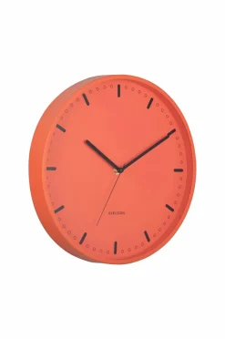 Karlsson Vægur Cool Retro Strålende orange Hot