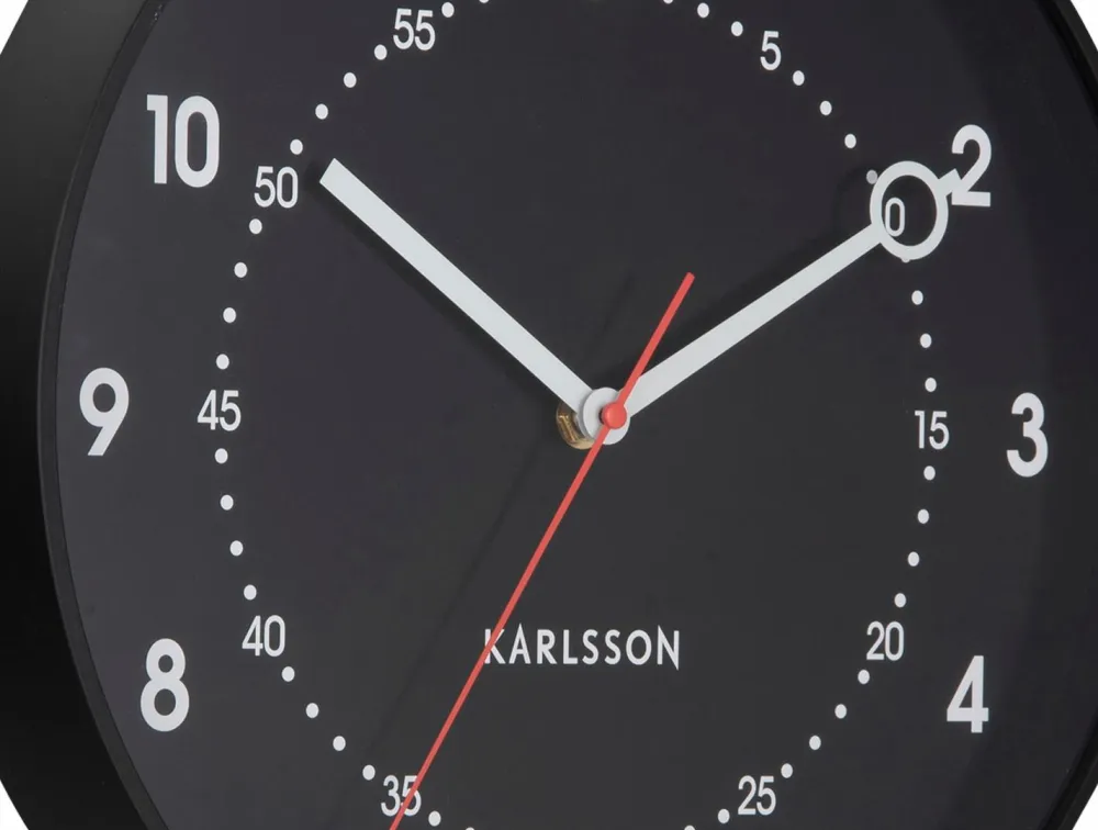 Karlsson Vægur Fresco Sort Hot