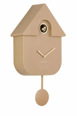 Karlsson Vægur Modern Cuckoo Oro Mokka brun New