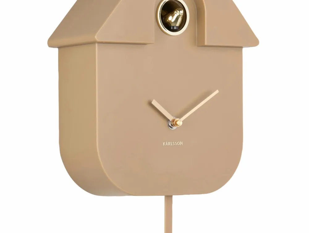 Karlsson Vægur Modern Cuckoo Oro Mokka brun New