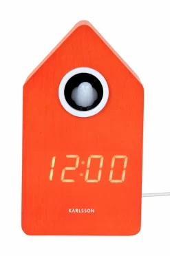 Karlsson Vækkeur Cuckoo -LED Strålende orange Hot