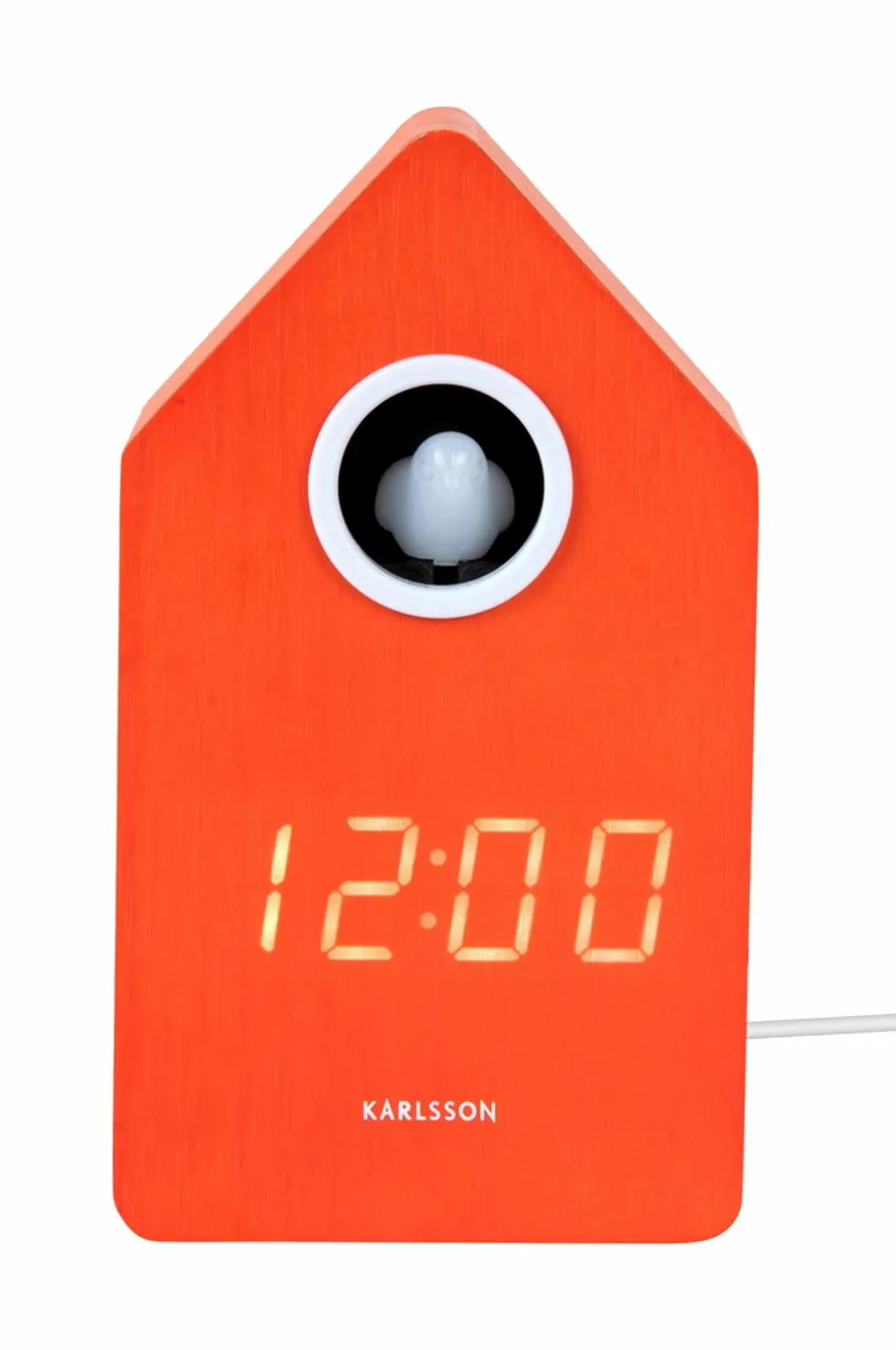 Karlsson Vækkeur Cuckoo -LED Strålende orange Hot