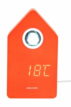 Karlsson Vækkeur Cuckoo -LED Strålende orange Hot