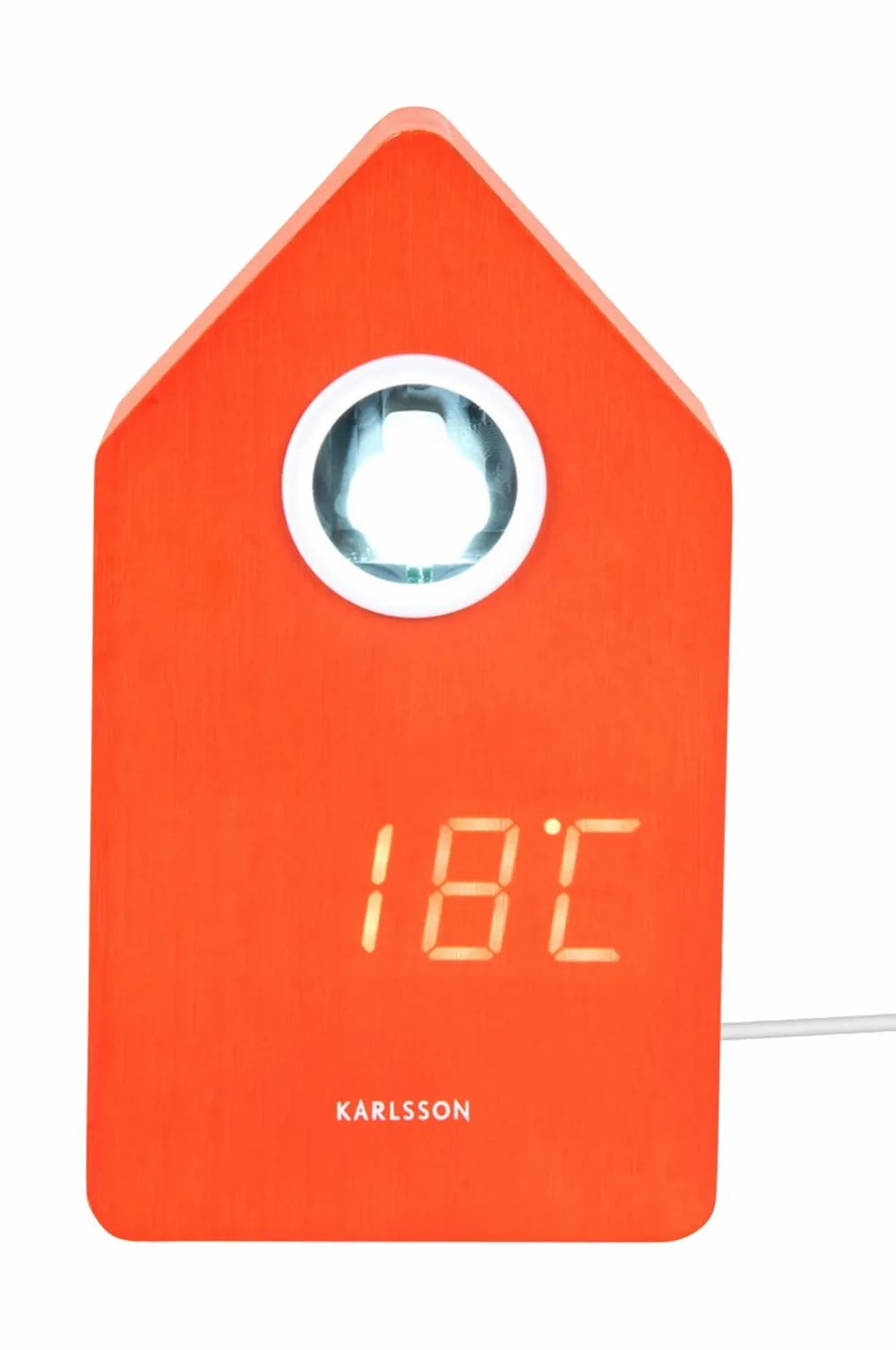 Karlsson Vækkeur Cuckoo -LED Strålende orange Hot