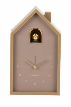 Karlsson Vækkeur Modern Cuckoo Mokka brun Discount