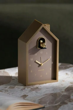 Karlsson Vækkeur Modern Cuckoo Mokka brun Discount