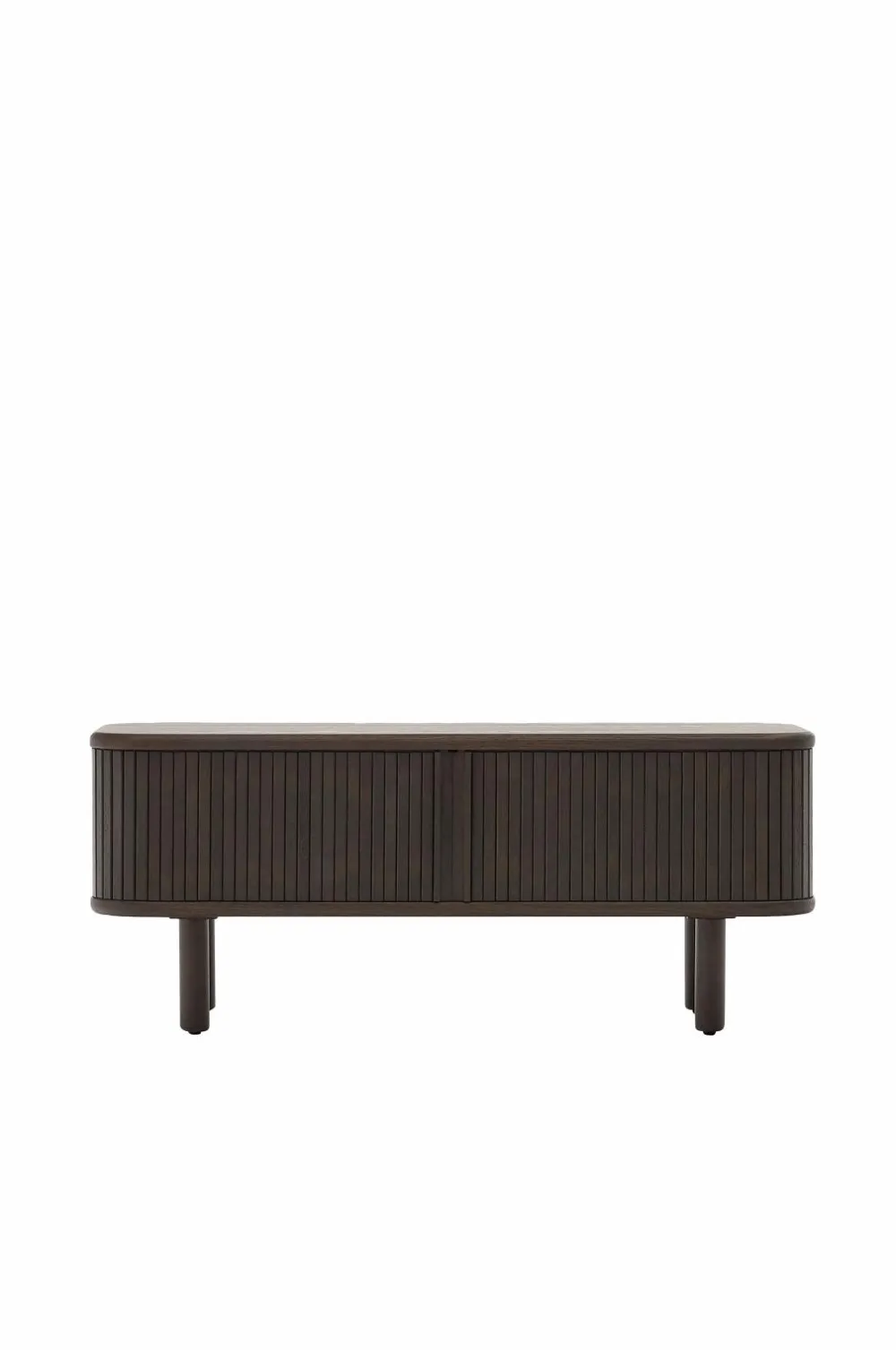 Kave Home Tv-Bænke>Mailen tv-bord med 2 døre i askefinér med mørk finish 120 x 50 cm Brun