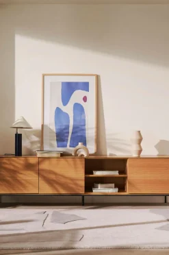 Kave Home Tv-bænk Vedrana Naturfarvet, sort