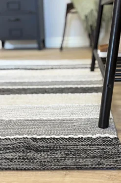 KM Home Bomuldstæppe Båstad Sort Outlet