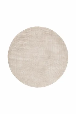 KM Home Luvtæppe Genova Zen rund Linned Discount