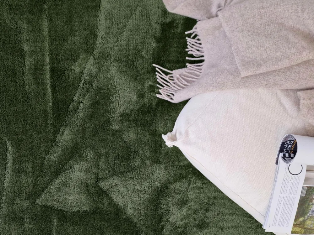 KM Home Ryatæppe Cozy Grøn Outlet