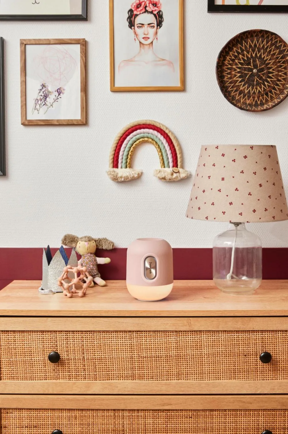 Kreafunk Bluetooth-højttaler/LED-lampe Glowie Støvet rose Best