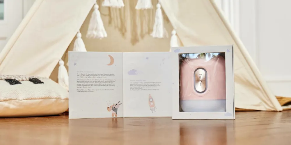 Kreafunk Bluetooth-højttaler/LED-lampe Glowie Støvet rose Best