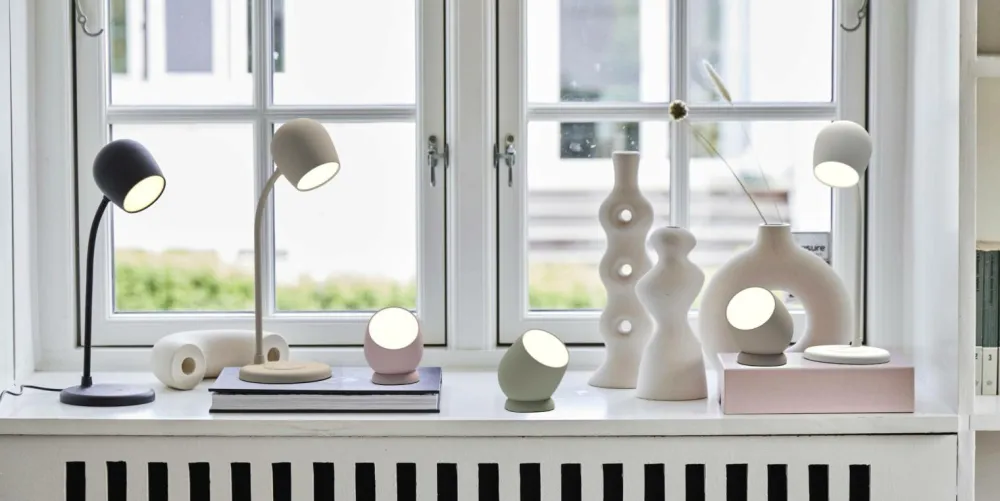 Kreafunk LED-lampe/højttaler/Qi Ellie Elfenbensfarvet sand Clearance