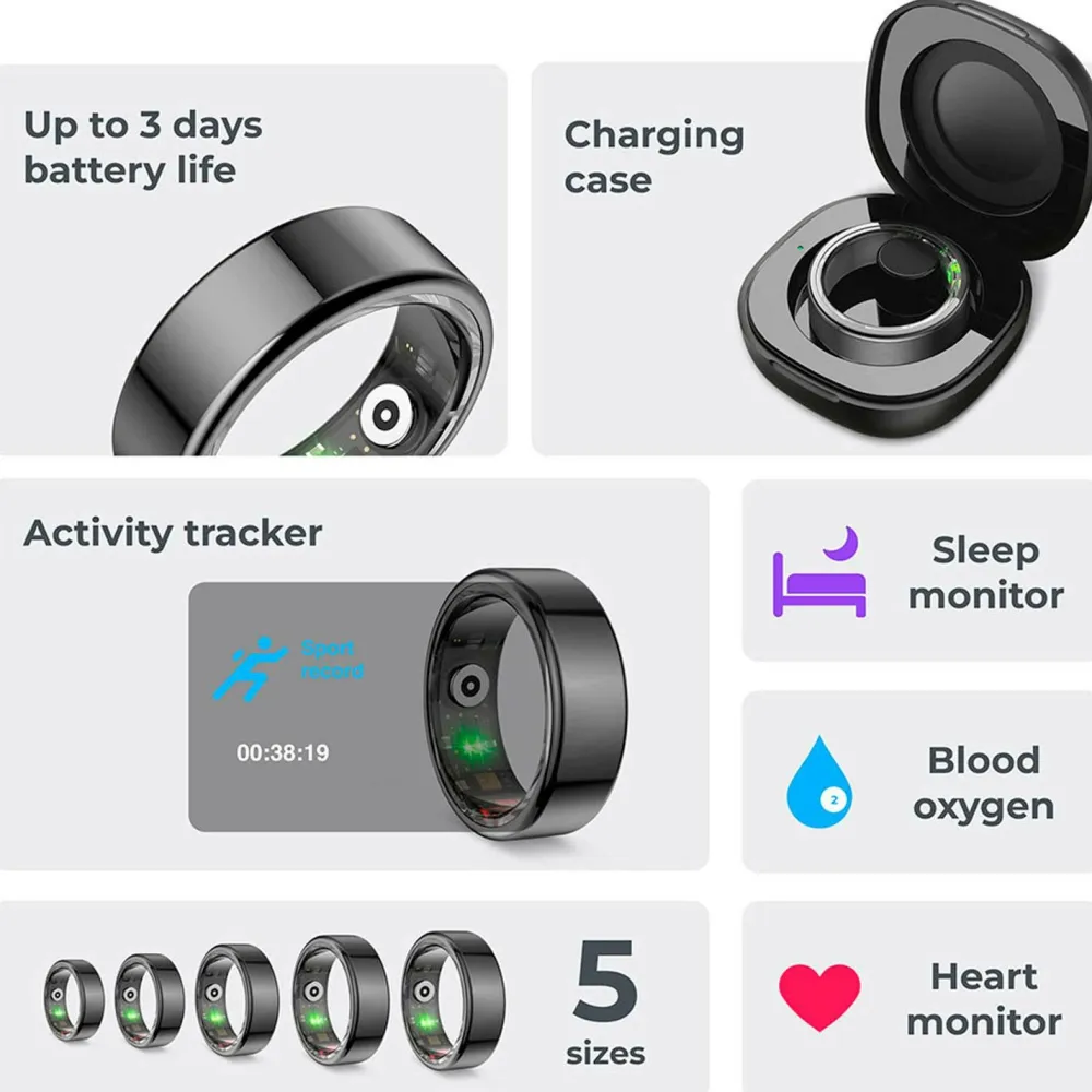 KSIX Smart Ring Saturn - L No color Clearance