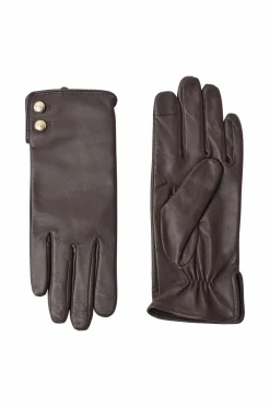 Lauren Ralph Lauren Handsker Sheepskin-lthr But Glv-glv Brun Online