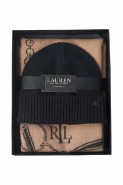 Lauren Ralph Lauren Kasket + tørklæde Acrylic Blend-eqst Scrf Ht-gbx Classic camel Online