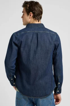 Lee Cowboyskjorte Button Down Mid stone 2 Discount