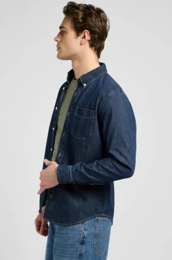 Lee Cowboyskjorte Button Down Mid stone 2 Discount