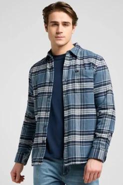 Lee Skjorte Mercantile Shirt Vintage Blue Plaid