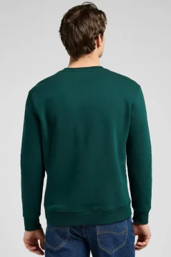 Lee Sweatshirt Patch Crew Sws Jade Forest Best