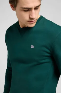 Lee Sweatshirt Patch Crew Sws Jade Forest Best