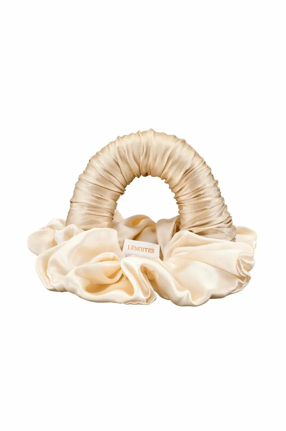 Lenoites Blowout Tie In Mulberry Silk Champagne/Golden Sand