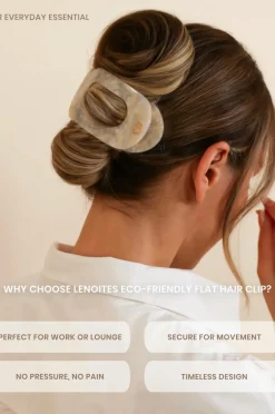 Lenoites Eco-Friendly Flat Hair Clip Desert Beige